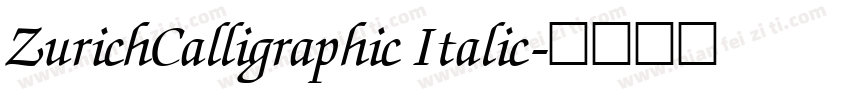 ZurichCalligraphic Italic字体转换